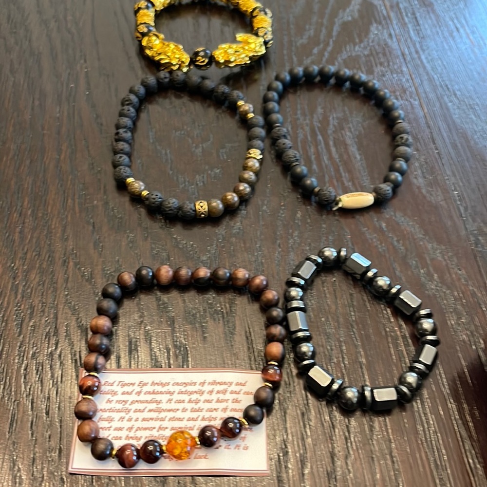Mens bracelets set of 5. All larges purchased